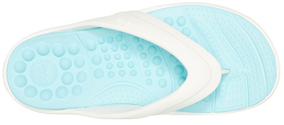Crocs Reviva Flip-Flops Blue White 205545-18B Shop Crocs Reviva Flip-Flops Blue White 205545-18B