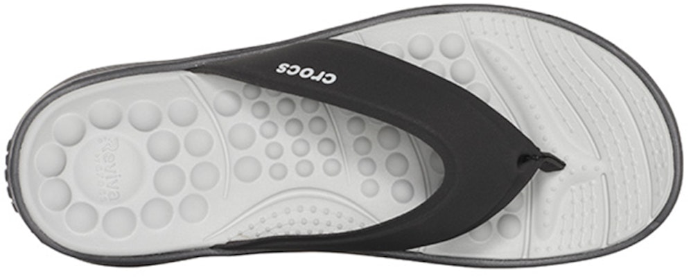 Crocs Reviva Flip-Flops White Black 205715-060 Shop Crocs Reviva Flip-Flops White Black 205715-060