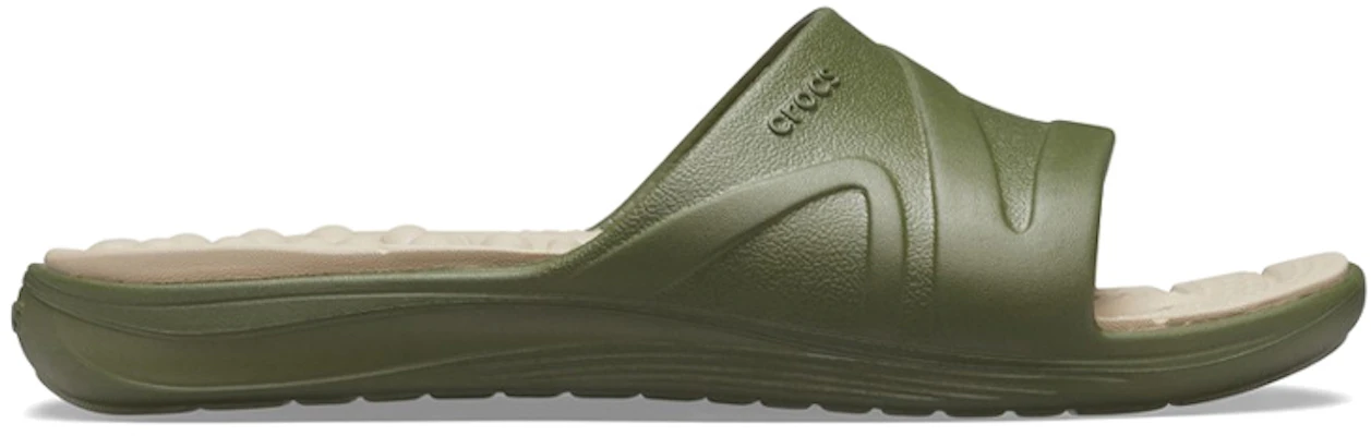 Crocs Reviva Slides 'Olive Green' 205546-3TQ Order Crocs Reviva Slides 'Olive Green' 205546-3TQ