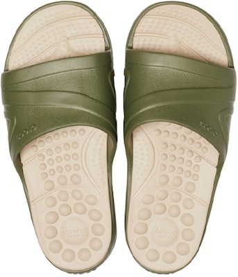 Crocs Reviva Slides 'Olive Green' 205546-3TQ Purchase Crocs Reviva Slides 'Olive Green' 205546-3TQ