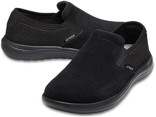 Crocs Reviva Suede Slip-on 'Black' 205808-060 Shop Crocs Reviva Suede Slip-on 'Black' 205808-060