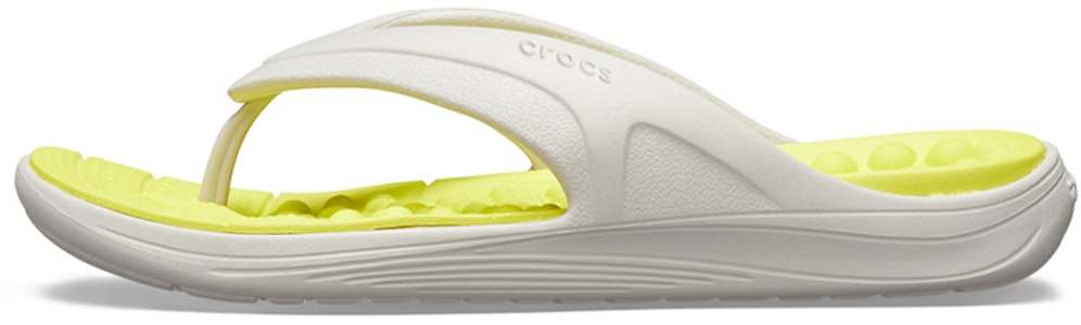 Crocs Reviva Flip Flops Hujung Bulat 'Putih Kuning' Stylish 205545-1CC Buy Crocs Reviva Flip Flops Hujung Bulat 'Putih Kuning' Stylish 205545-1CC