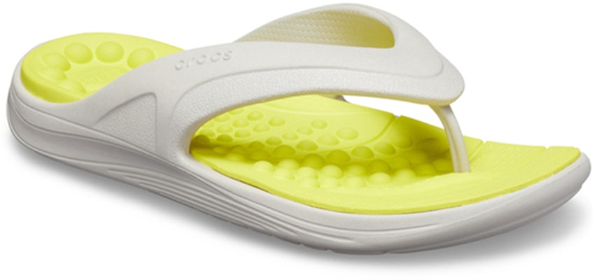Crocs Reviva Flip Flops Hujung Bulat 'Putih Kuning' Stylish 205545-1CC Lookbook Crocs Reviva Flip Flops Hujung Bulat 'Putih Kuning' Stylish 205545-1CC