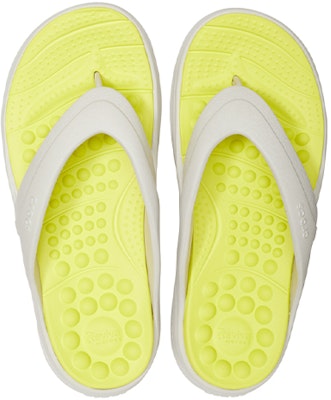 Crocs Reviva Flip Flops Hujung Bulat 'Putih Kuning' Stylish 205545-1CC Purchase Crocs Reviva Flip Flops Hujung Bulat 'Putih Kuning' Stylish 205545-1CC