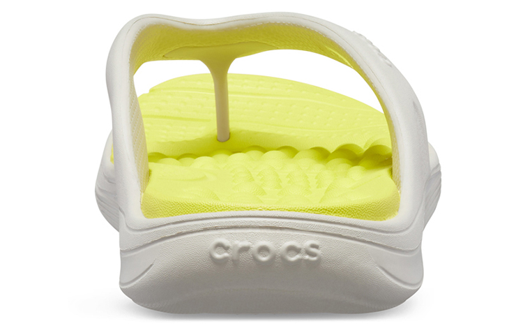 Details for Crocs Reviva Stylish Upper Round Toe Flip Flops 'White Yellow' 205545-1CC