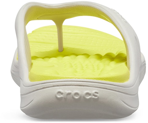 Crocs Reviva Flip Flops Hujung Bulat 'Putih Kuning' Stylish 205545-1CC Details for Crocs Reviva Flip Flops Hujung Bulat 'Putih Kuning' Stylish 205545-1CC