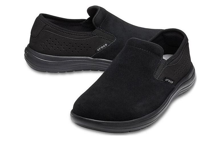 Shop Crocs Reviva Suede Mocassin à Enfiler ''Noir'' 205808-060