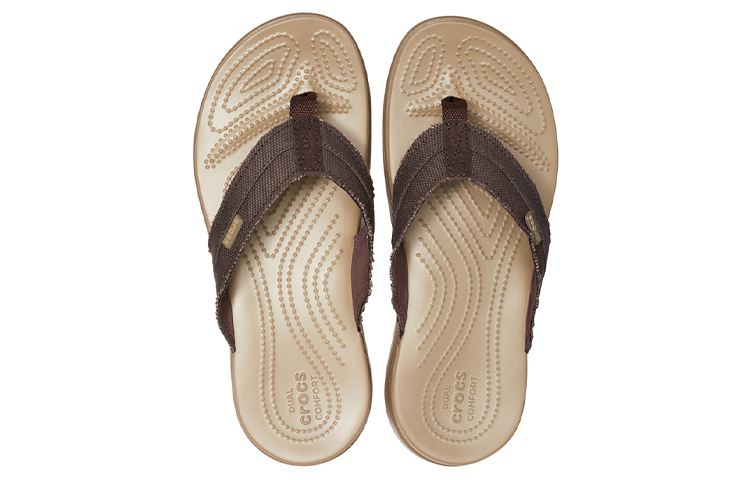 Purchase Crocs Santa Cruz 'Brown Casual Flip-Flop' 205612-22Y