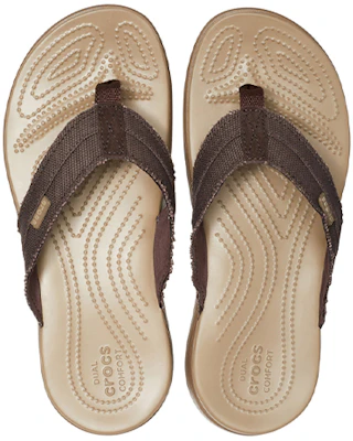 Crocs Santa Cruz 'Brown Casual Flip-Flop' 205612-22Y Purchase Crocs Santa Cruz 'Brown Casual Flip-Flop' 205612-22Y