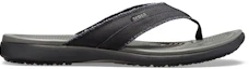 Order Crocs Santa Cruz Canvas Flip Flops 'Black Slate Gray' 205612-0DD