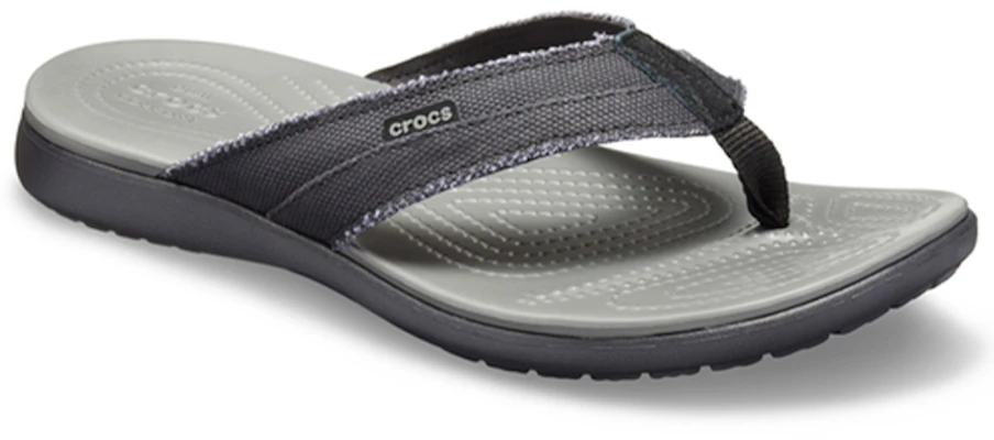 Crocs Santa Cruz Canvas Flip Flops 'Black Slate Gray' 205612-0DD Lookbook Crocs Santa Cruz Canvas Flip Flops 'Black Slate Gray' 205612-0DD