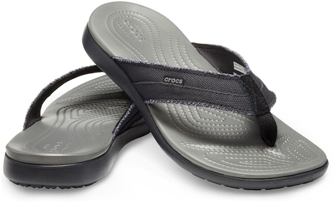 Chanclas Crocs Santa Cruz Lona 'Negro Pizarra Gris'. 205612-0DD Shop Chanclas Crocs Santa Cruz Lona 'Negro Pizarra Gris'. 205612-0DD