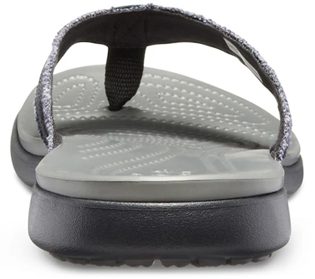Crocs Santa Cruz Canvas Flip Flops 'Black Slate Gray' 205612-0DD Details for Crocs Santa Cruz Canvas Flip Flops 'Black Slate Gray' 205612-0DD