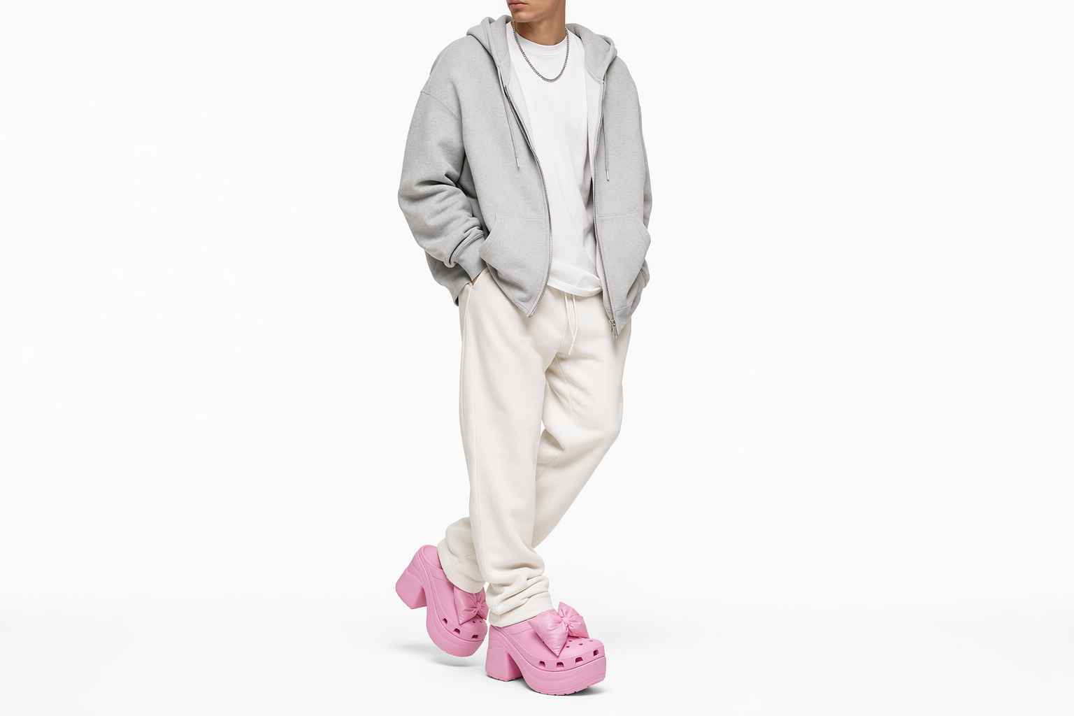 Order Crocs Siren Bow Clog Pink Tweed Wanita 210000-6WY