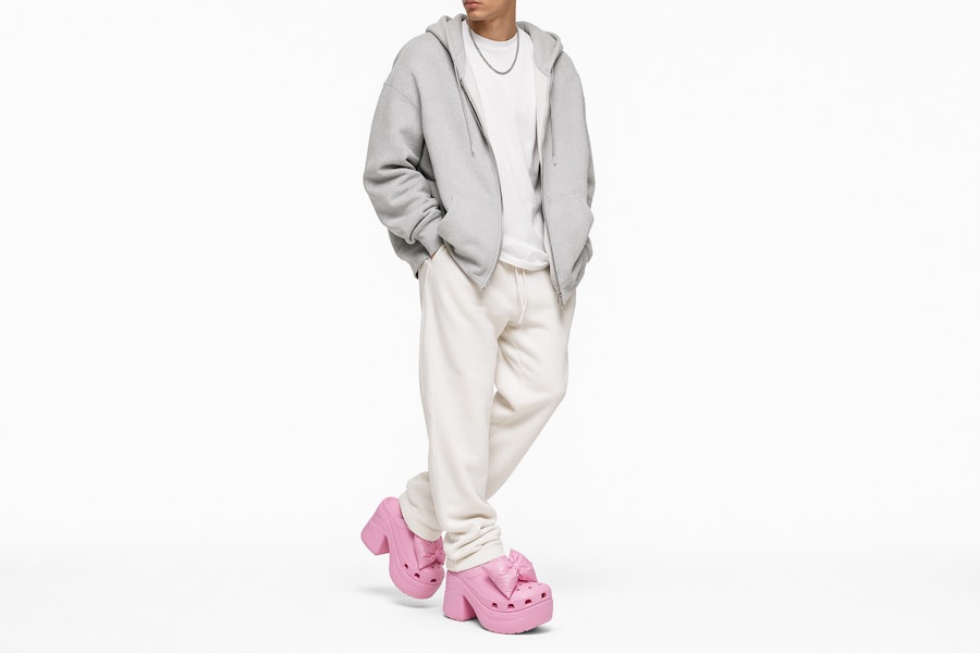 Crocs Siren Bow Clog Pink Tweed Wanita 210000-6WY Order Crocs Siren Bow Clog Pink Tweed Wanita 210000-6WY