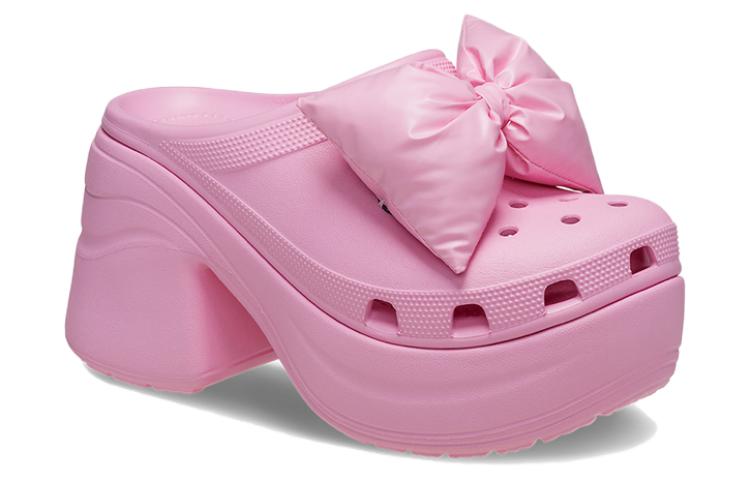 Lookbook Crocs Siren Bow Clog Pink Tweed Wanita 210000-6WY