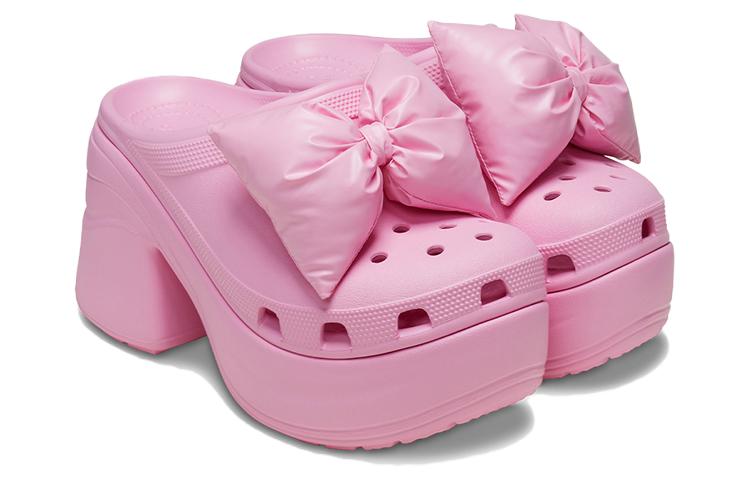 Shop Crocs Siren Bow Clog Pink Tweed Wanita 210000-6WY