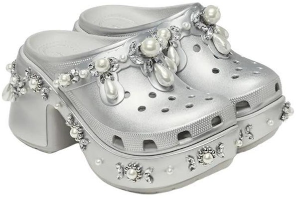Crocs Siren Clog Simone Rocha Spiked Silver 210646-041 Shop Crocs Siren Clog Simone Rocha Spiked Silver 210646-041
