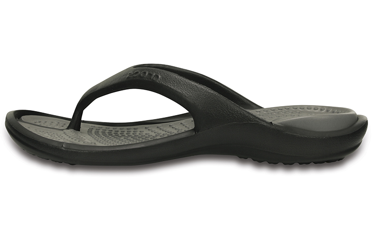 Crocs Soft Sole Cozy Flip-Flops Unisex Black Gray 10024-05M