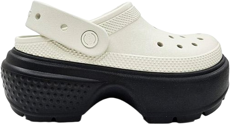 Crocs Stomp Clog Linen White Black 209347-1HR Buy Crocs Stomp Clog Linen White Black 209347-1HR