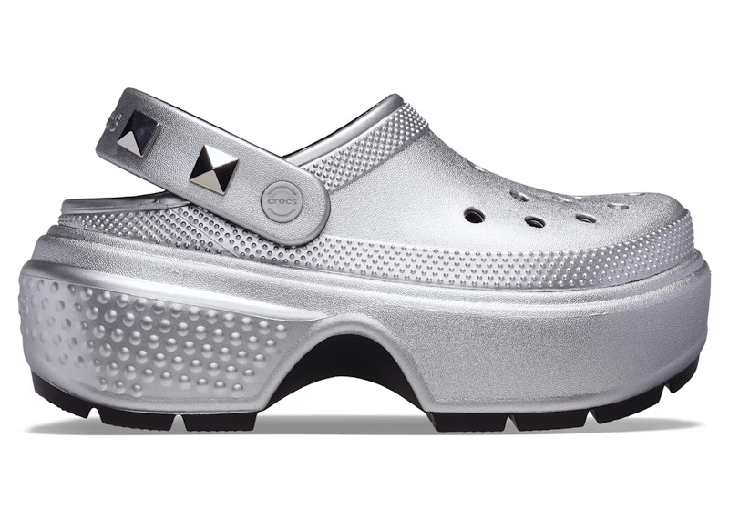 Crocs Stomp Clog Metallic Silver 210362-040