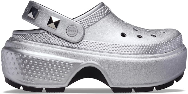Crocs Stomp Clog Metallic Silver 210362-040 Buy Crocs Stomp Clog Metallic Silver 210362-040