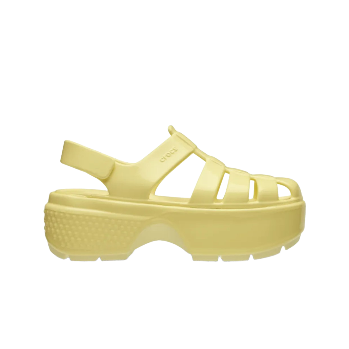 Crocs Stomp Fisherman High Shine Sandal Buttercream 210057-76O