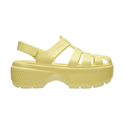 Crocs Stomp Fisherman High Shine Sandal Buttercream