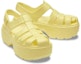 Shop Crocs Stomp Fisherman High Shine Sandal Buttercream Lelaki Wanita. 210057-76O