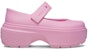 Crocs Stomp Mary Jane 'Pink Tweed' 209939-6XS
