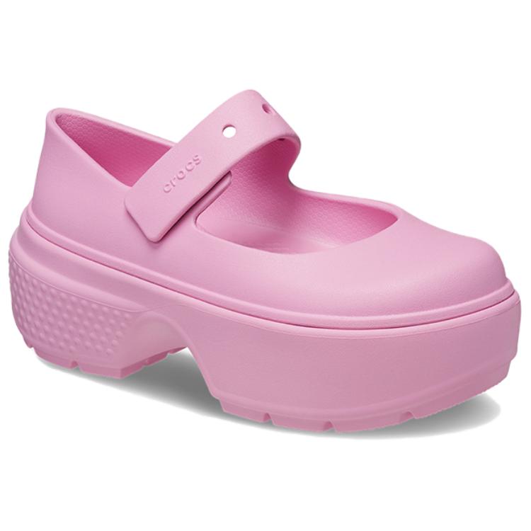 Shop Crocs Stomp Mary Jane ''粉色花呢'' 209939-6XS
