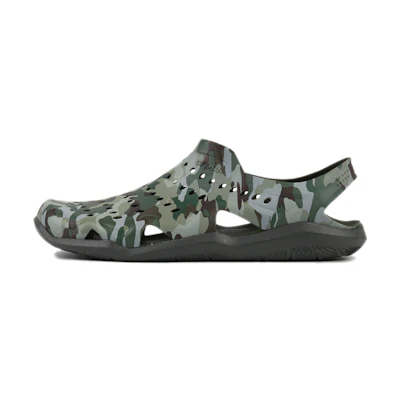Crocs Swiftwater Camo Wave Sandals 'Green Brown'