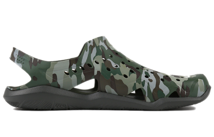 Order Crocs 防滑時尚涼鞋 迷彩綠