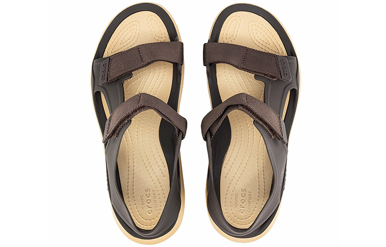 Shop Sandal Crocs Swiftwater Light Cozy Sukan Kopi 206526-2I1