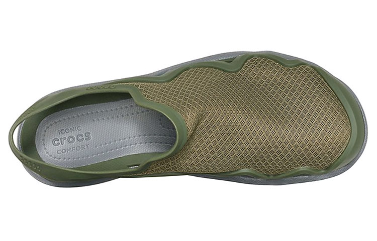 Shop Crocs Swiftwater Mesh Wave Sandals 'Army Green' 205701-3TF