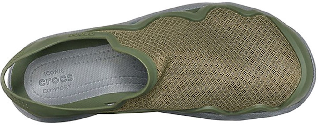 Crocs Swiftwater Mesh Wave Sandals 'Army Green' 205701-3TF Shop Crocs Swiftwater Mesh Wave Sandals 'Army Green' 205701-3TF