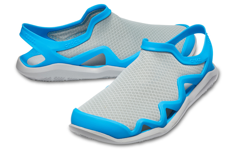 Shop Crocs Swiftwater Mesh Wave Sandals 'Grey Blue' 205701-07X