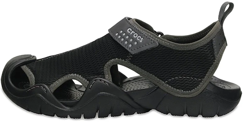 Crocs Swiftwater 凉鞋‘黑色浅灰’ 203967-02S Buy Crocs Swiftwater 凉鞋‘黑色浅灰’ 203967-02S