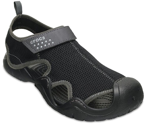 Crocs Swiftwater Sandals 'Black Light Grey' 203967-02S Order Crocs Swiftwater Sandals 'Black Light Grey' 203967-02S
