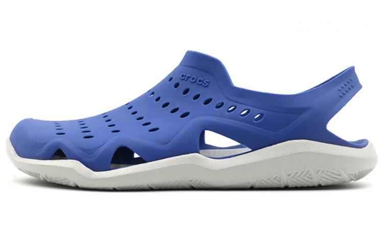 Buy Crocs Swiftwater Wave 簡約休閒沙灘洞洞涼鞋 藍色