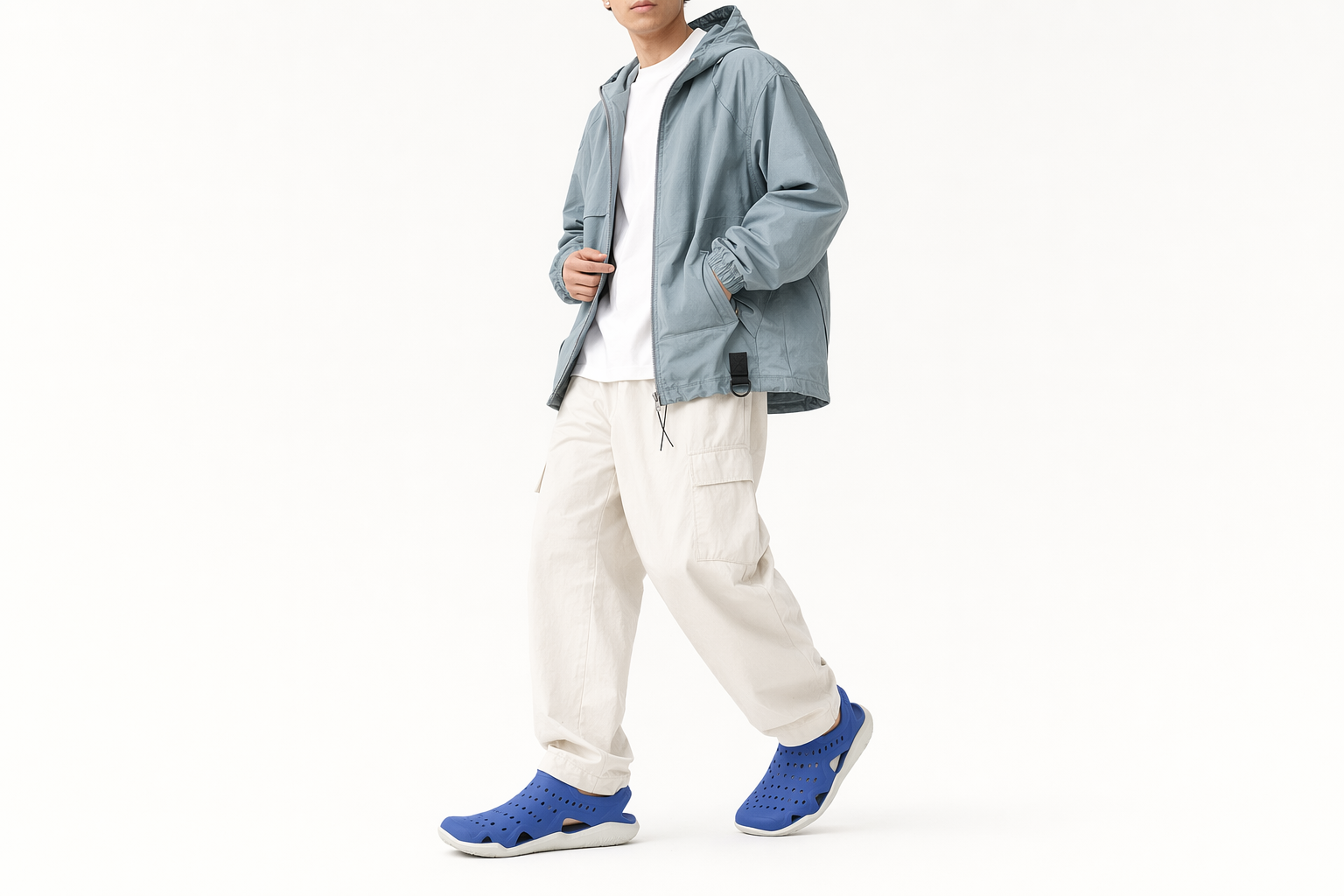 Order Crocs Swiftwater Wave 簡約休閒沙灘洞洞涼鞋 藍色