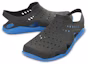 Shop Crocs Swiftwater 戶外沙灘洞洞涼鞋 黑藍