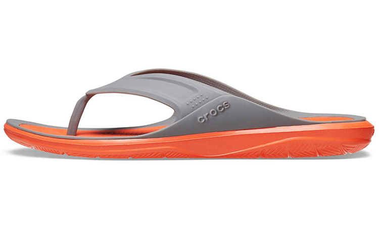 Crocs Swiftwater Wave Flip Flops 'Orange Grey' 206242-0EK