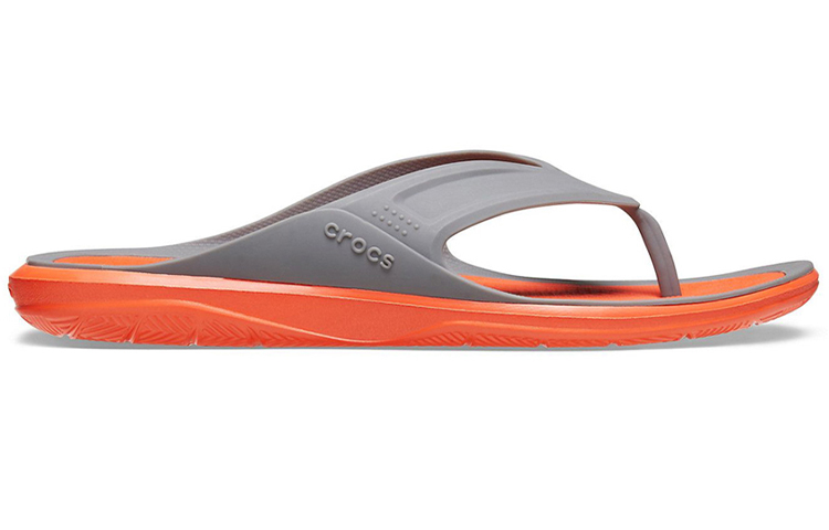 Order Crocs Swiftwater Wave Flip Flops 'Orange Grey' 206242-0EK