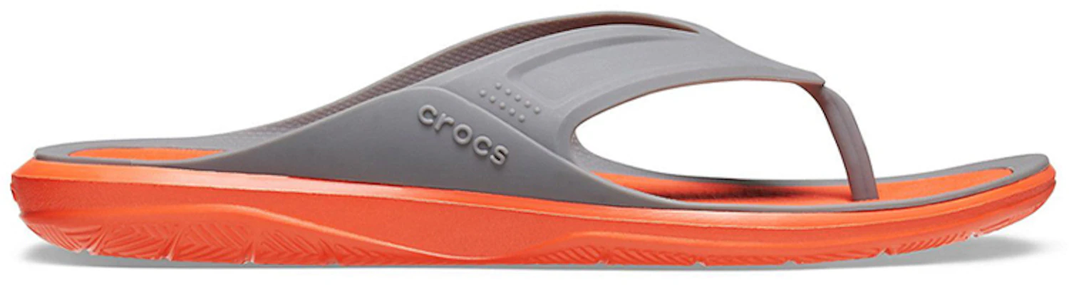 Crocs Swiftwater Wave Flip Flops 'Orange Grey' 206242-0EK Order Crocs Swiftwater Wave Flip Flops 'Orange Grey' 206242-0EK