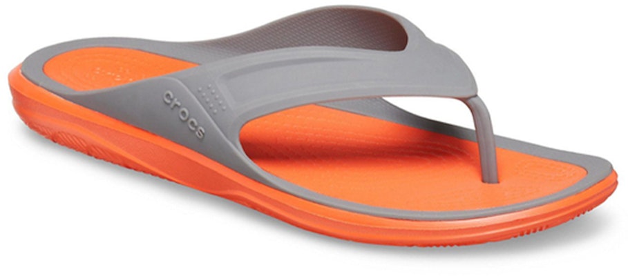 Crocs Swiftwater Wave Flip Flops 'Orange Grey' 206242-0EK Lookbook Crocs Swiftwater Wave Flip Flops 'Orange Grey' 206242-0EK