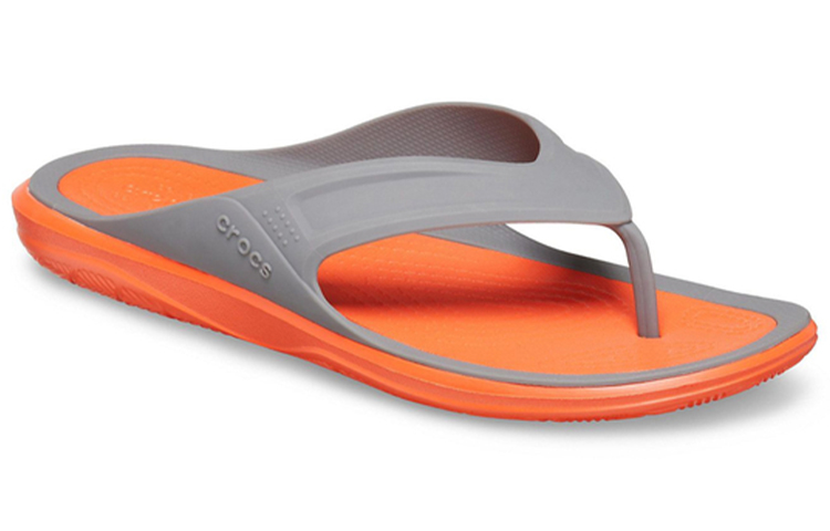 Lookbook Crocs Swiftwater Wave Flip Flops 'Orange Grey' 206242-0EK