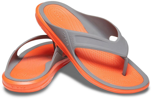 Crocs Swiftwater Wave Flip Flops 'Orange Grey' 206242-0EK Shop Crocs Swiftwater Wave Flip Flops 'Orange Grey' 206242-0EK