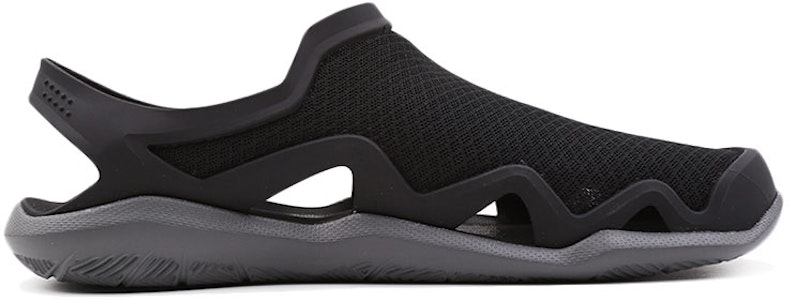 Crocs Swiftwater Wave 沙滩凉鞋平底鞋 '黑灰' 205701-0DD Order Crocs Swiftwater Wave 沙滩凉鞋平底鞋 '黑灰' 205701-0DD