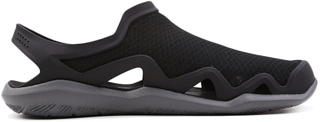 Crocs Swiftwater Wave Sandal Flats 'Black Grey' 205701-0DD Order Crocs Swiftwater Wave Sandal Flats 'Black Grey' 205701-0DD
